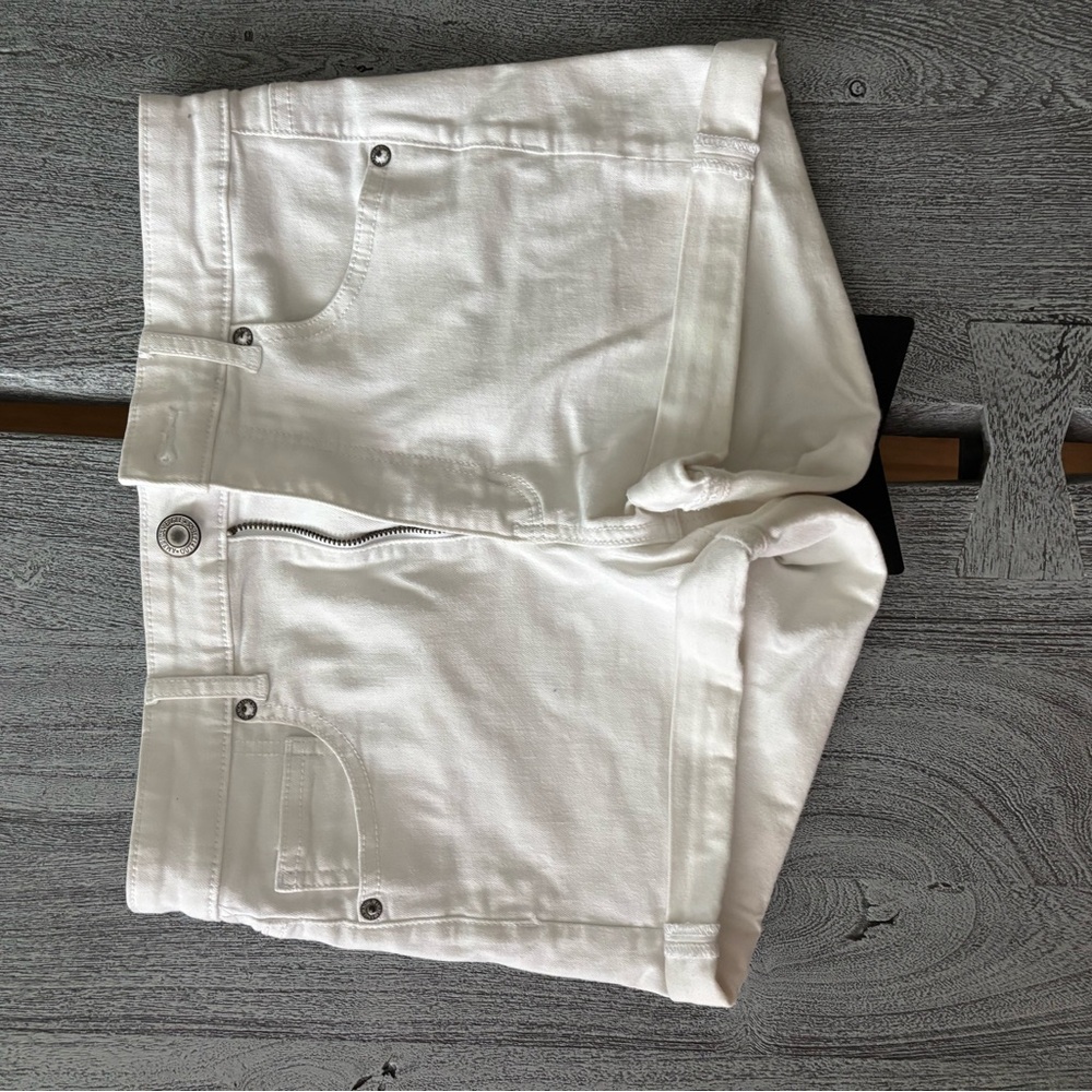 American Eagle Outfitters White Stretch Denim Shorts